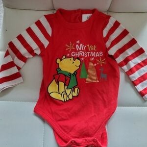 Disney Pooh Bear My First Christmas Onesie